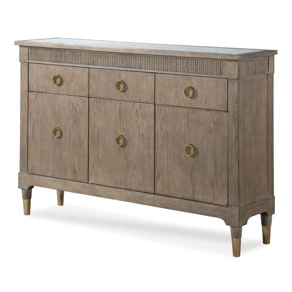 Fairfield Chair Provence 60" Wide 3 Drawer Oak Wood Intended For Best And Newest Myndi 60" Wide Sideboards (View 1 of 20)