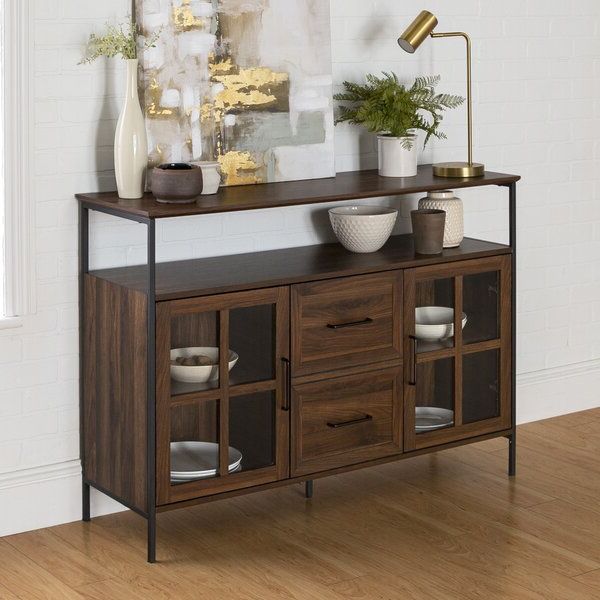 Fashionable Gracie Oaks Dostie 48" Wide Buffet Table & Reviews In Ronce 48" Wide Sideboards (View 15 of 20)