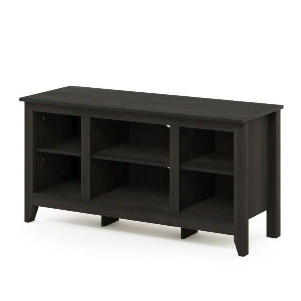 Furinno Jensen 48 In. Espresso Particle Board Tv Stand For Current Follett  (View 9 of 20)