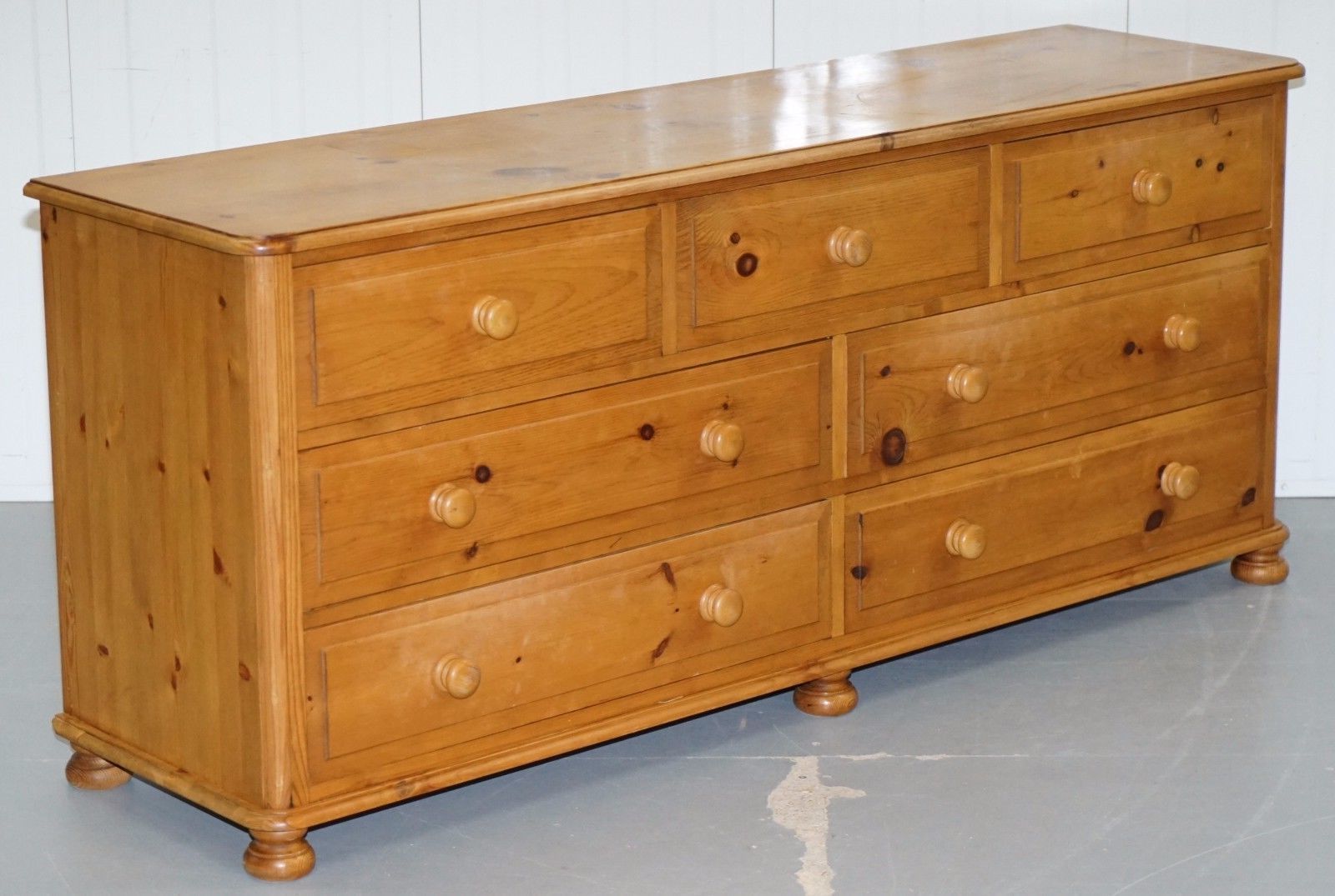 Lovely Solid Farmhouse Country Pine Bank Of Drawers With Regard To 2020 Wales Storage Sideboards (View 13 of 20)