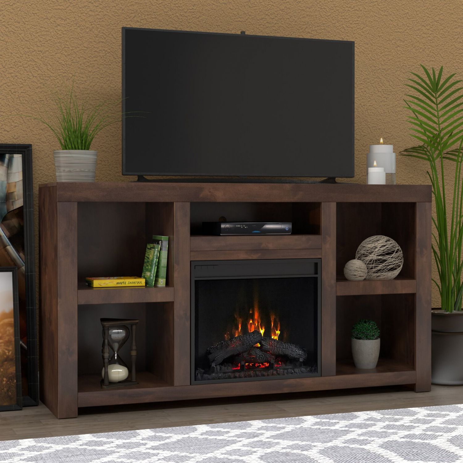 Lucille Tv Stands For Tvs Up To 75" Intended For Well Known Tv Stand W/electric Fireplace For Tvs Up To 75" Cozy Warm (View 10 of 20)
