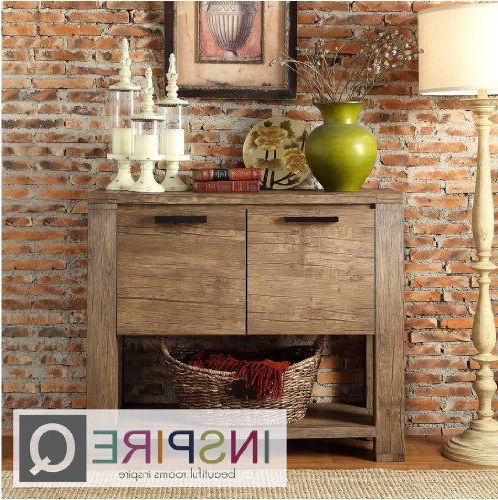 Modern Rustic Walnut Driftwood Shelved Sideboard Storage Inside Most Recent Adrian  (View 14 of 20)