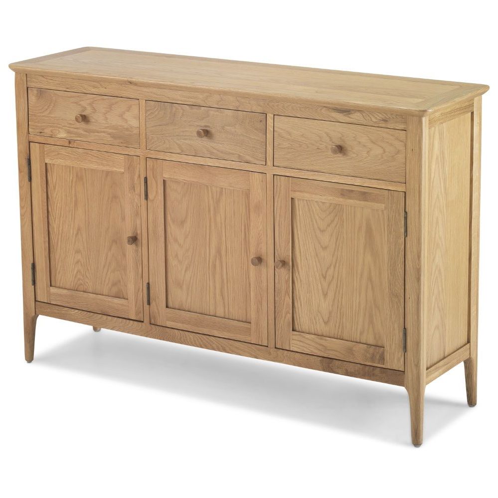 Most Current 3 Drawer Sideboards With Regard To Waverley Oak 3 Drawer 3 Door Large Sideboard (View 6 of 20)