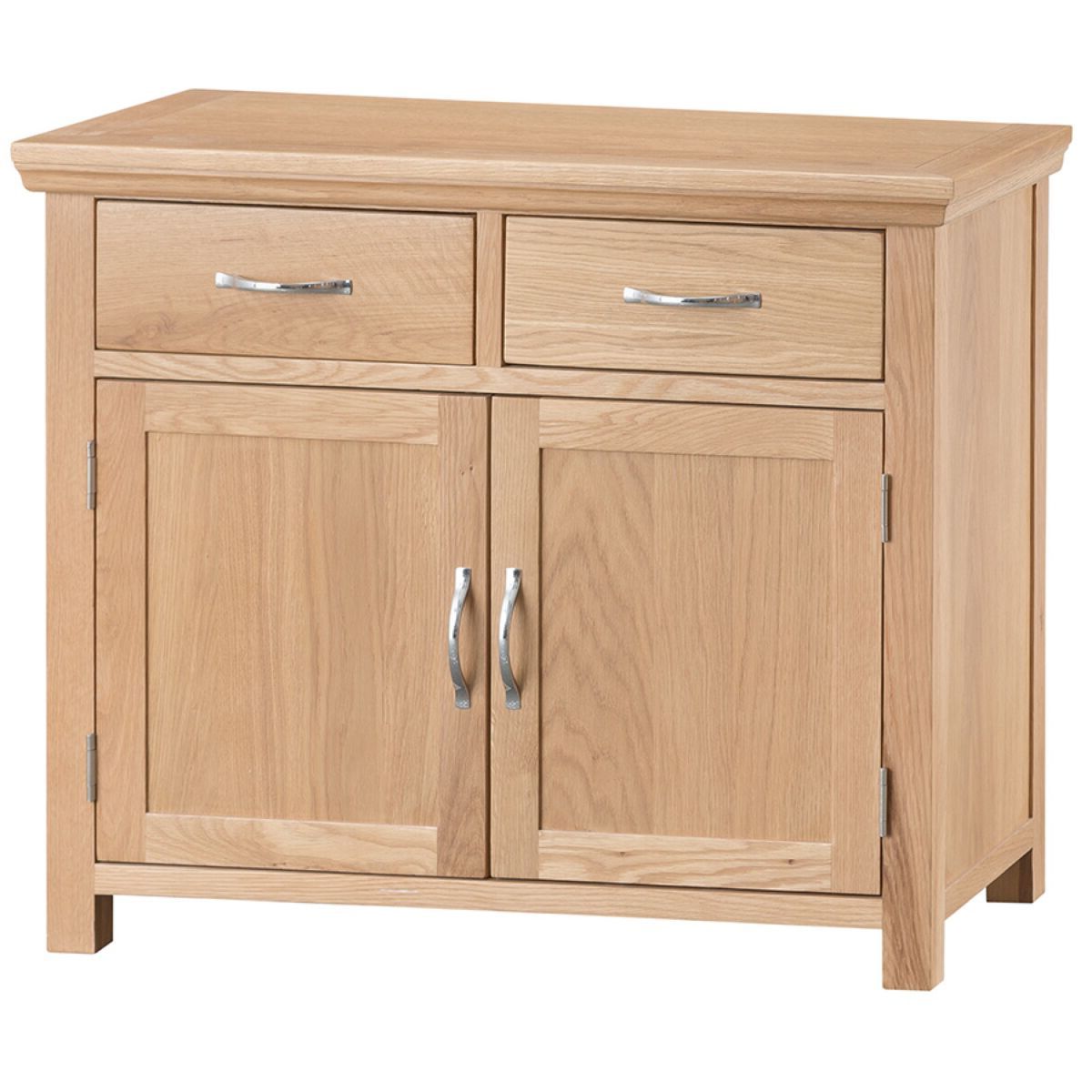 Most Current Fenwin Ready Assembled 2 Drawer 2 Door Oak Sideboard With Bruin 56" Wide 2 Drawer Sideboards (View 8 of 20)