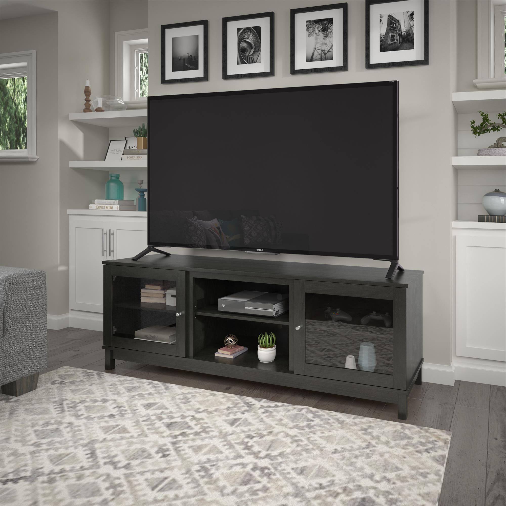 Most Current Lorraine Tv Stands For Tvs Up To 60" With Regard To Ameriwood Home Swanson Tv Stand For Tvs Up To 70", Black (View 1 of 20)