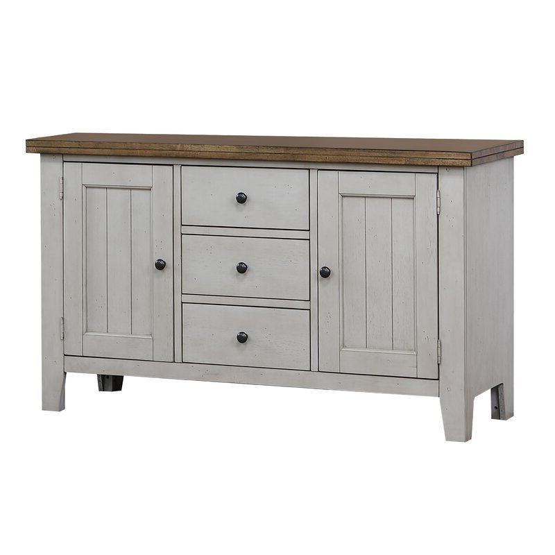 Most Recently Released Sunset Trading Country Grove 53" Wide 3 Drawer Oak And Inside 64" Wide Rubberwood Sideboards (View 10 of 20)