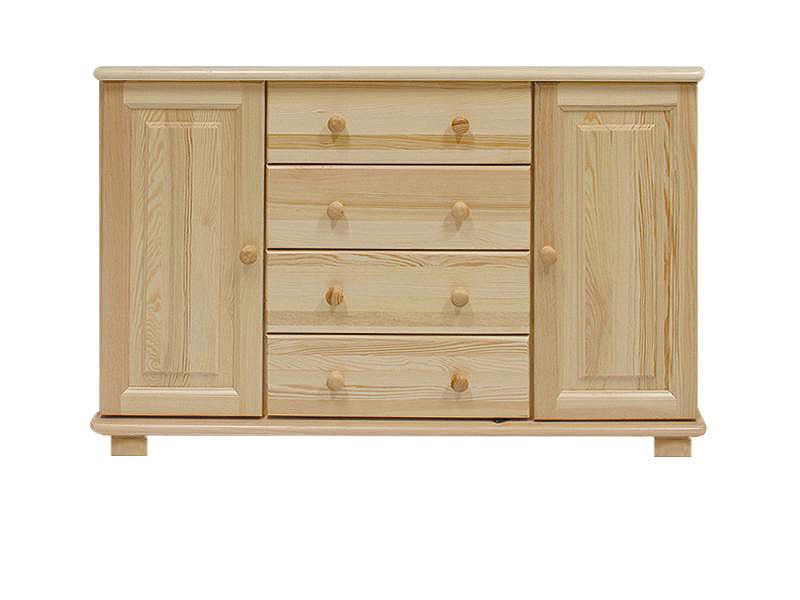 Nahant 36" Wide 4 Drawer Sideboards Inside Widely Used Sideboard 038, 2 Door, 4 Drawer, Solid Pine Wood – H78 X (View 6 of 20)