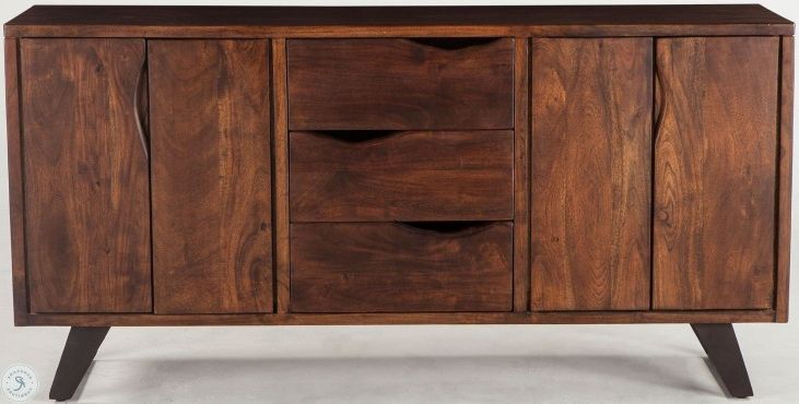 Nottingham Brown Acacia Sideboard From Home Trends In Famous Fahey 58" Wide 3 Drawer Acacia Wood Sideboards (View 9 of 20)
