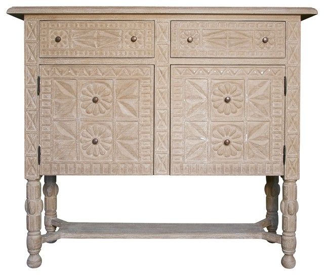 Preferred Desirae 48" Wide 2 Drawer Sideboards Within 48" Long Console Table Cabinet 2 Drawers 2 Doors Solid (View 6 of 20)