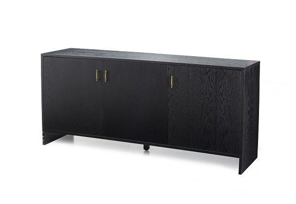 Preferred Modrest Wales Modern Smoked Ash Buffet Within Wales Storage Sideboards (View 4 of 20)