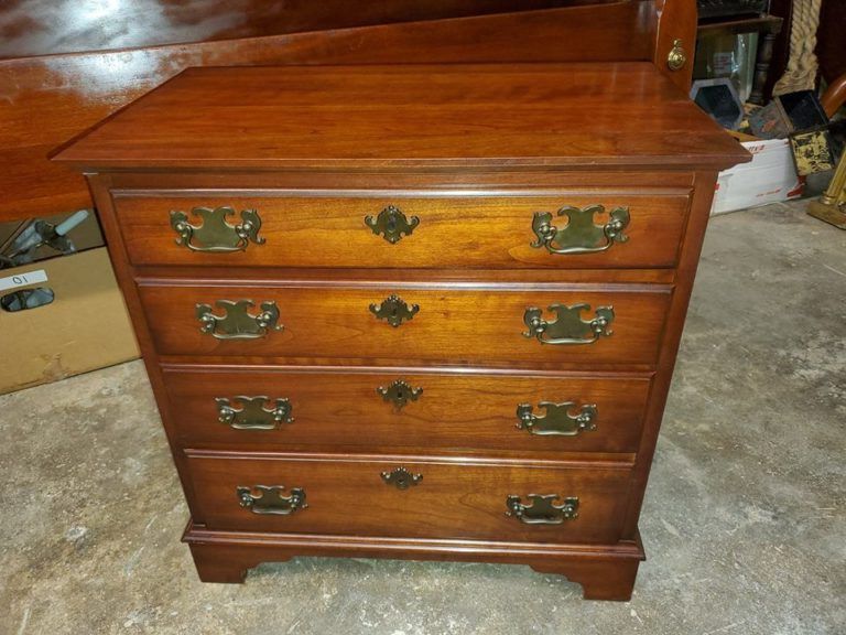 Recent Solid Cherry 4 Drawer Side Table Chest – Beautiful Well Within Stotfold 32" Wide Drawer Servers (View 17 of 20)