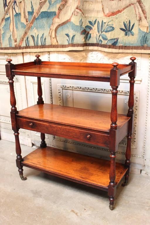 Small Scale English Mahogany Three Tiered Trolley At 1stdibs Throughout Most Recently Released Fagaras  (View 9 of 20)