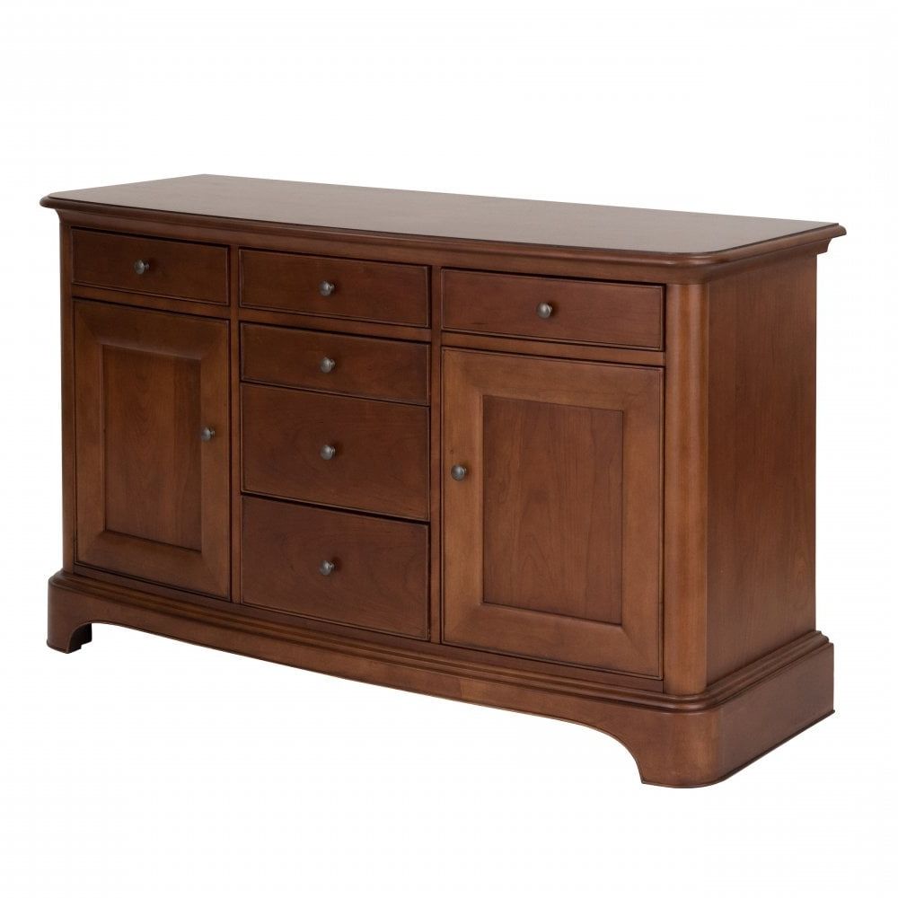 Well Known Lille Cherry 2 Door 6 Drawer Wide Sideboard – Dining Room Inside Sandweiler 54" Wide 2 Drawer Sideboards (View 10 of 20)