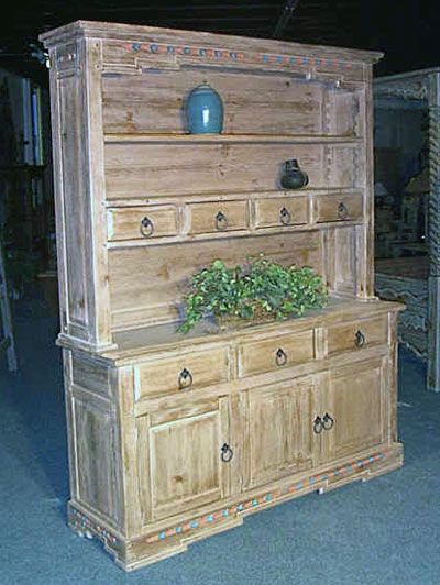 Westhoff 60" Wide 6 Drawer Pine Wood Credenzas Within Favorite Southwest Cabinets, Buffet, Corner, Jewelry, Hutch, Curio (View 18 of 20)