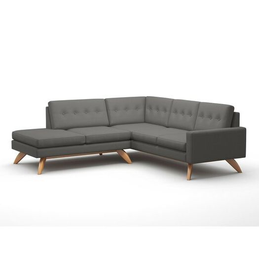 2018 Luna Leather Sectional Sofas Throughout Truemodern Luna 91" X 94" Sectional Sofa With Bumper (View 17 of 20)