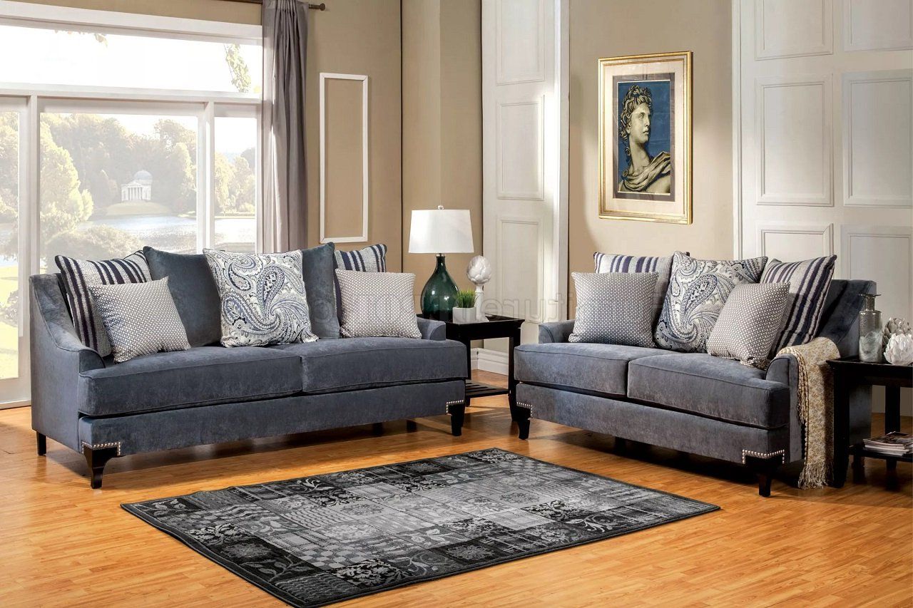 2018 Molnar Upholstered Sectional Sofas Blue/gray With Vincenzo Sm2204 Sofa In Slate Blue Fabric W/options (View 13 of 20)