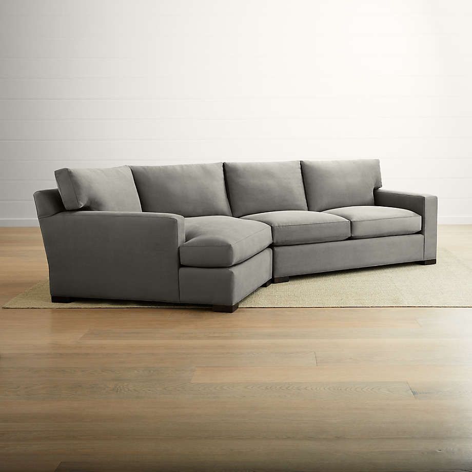 2019 2pc Maddox Right Arm Facing Sectional Sofas With Chaise Brown Intended For Axis Ii 2 Piece Right Arm Angled Chaise Sectional Sofa (View 12 of 20)