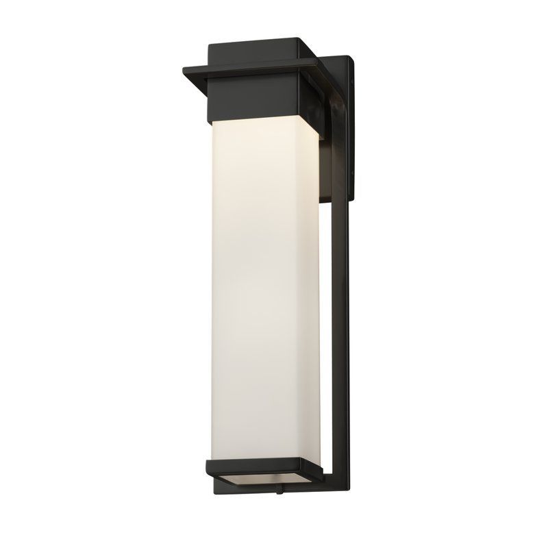 2019 Luzerne Integrated Led Glass Outdoor Armed Sconce Within Dedmon Outdoor Armed Sconces (View 17 of 20)