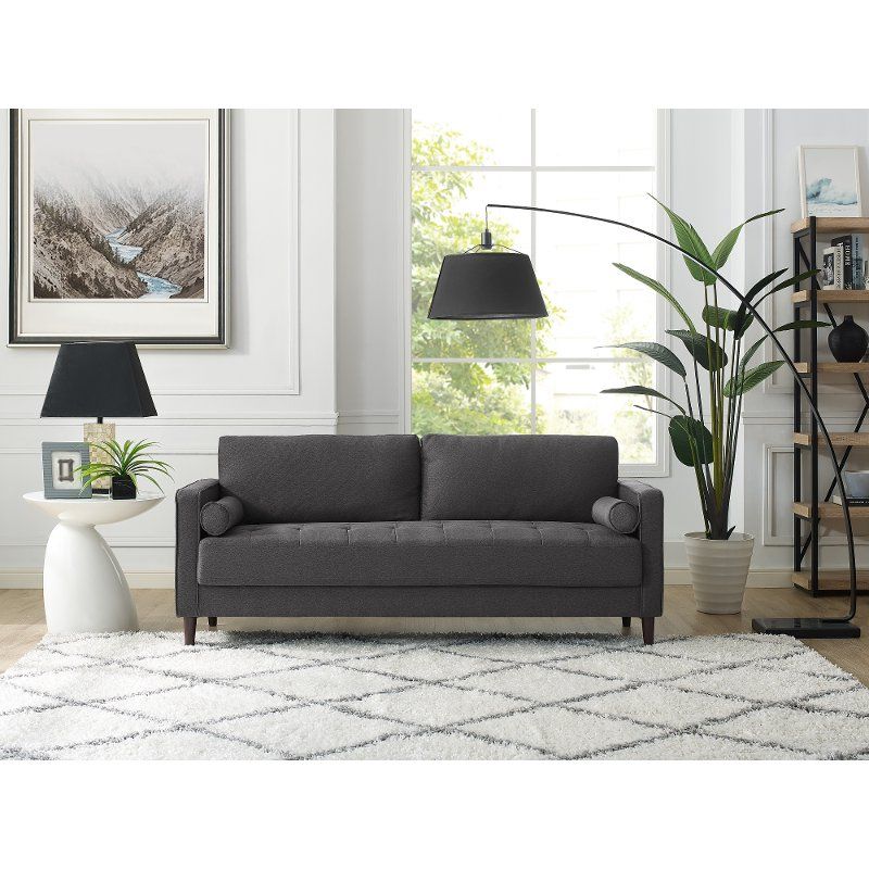 2019 Mid Century Modern Dark Gray Sofa – Lawrence (View 12 of 20)