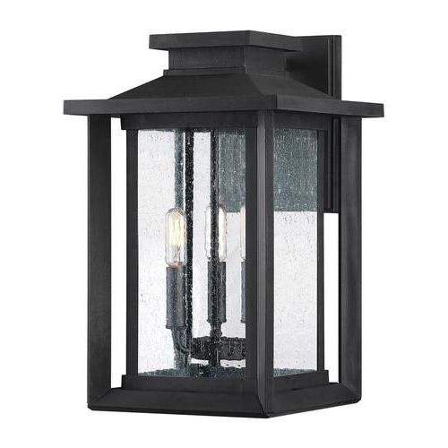 2019 Quoizel Wakefield 17 In H Earth Black Candelabra Base (e In Ainsworth Earth Black Outdoor Wall Lanterns (View 12 of 20)