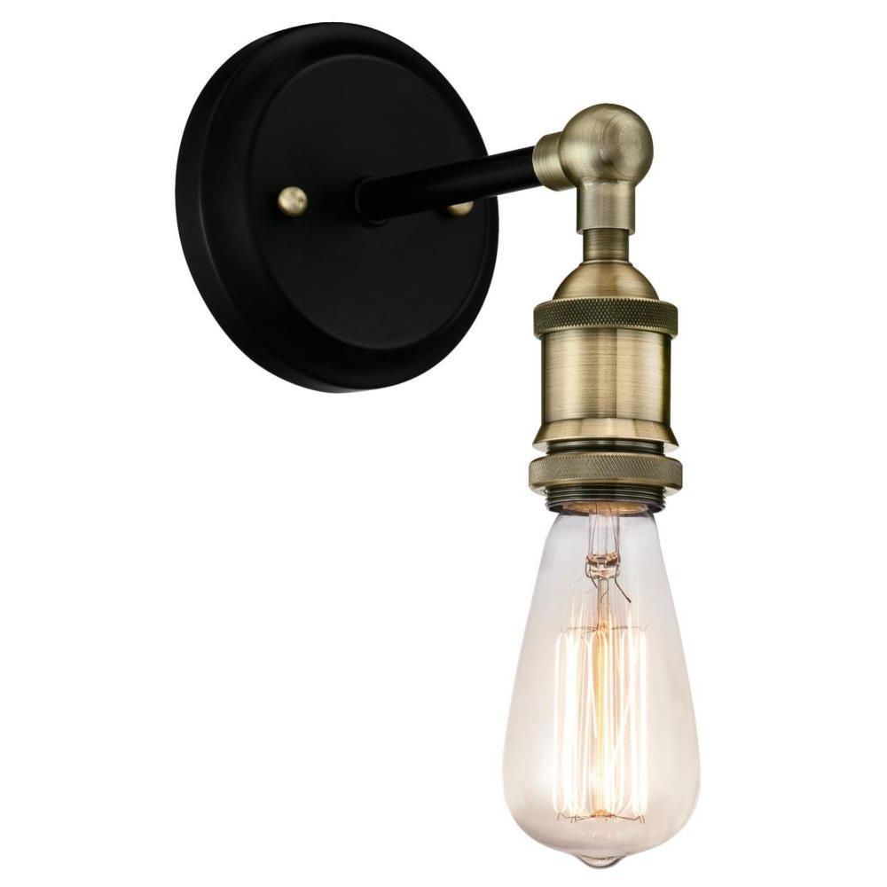 2019 Rickey Matte Antique Black Wall Lanterns Throughout Westinghouse 1 Light Antique Brass And Matte Black Wall (View 1 of 20)