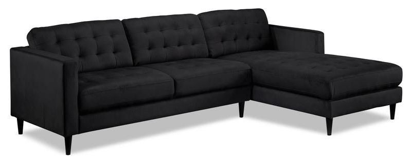 2pc Burland Contemporary Sectional Sofas Charcoal With Regard To Most Current Paragon 2 Piece Sectional With Left Facing Chaise (View 19 of 20)