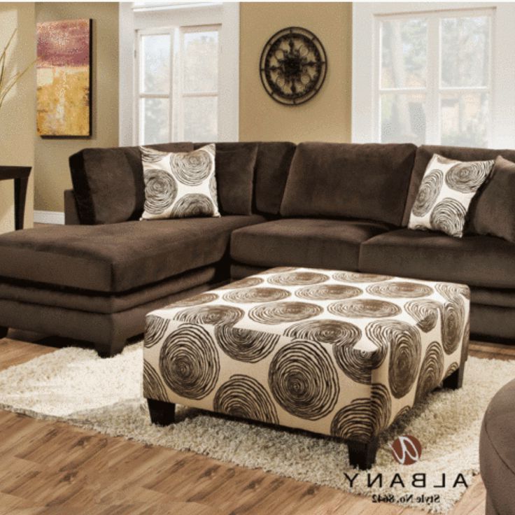 2pc Luxurious And Plush Corduroy Sectional Sofas Brown Inside Best And Newest Groovy Chocolate Sectional (View 17 of 20)