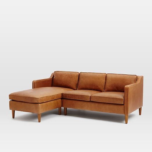 2pc Maddox Left Arm Facing Sectional Sofas With Chaise Brown Throughout Most Up To Date Leather Chaise Sofa Turquoise Leather Sectional With (View 15 of 20)