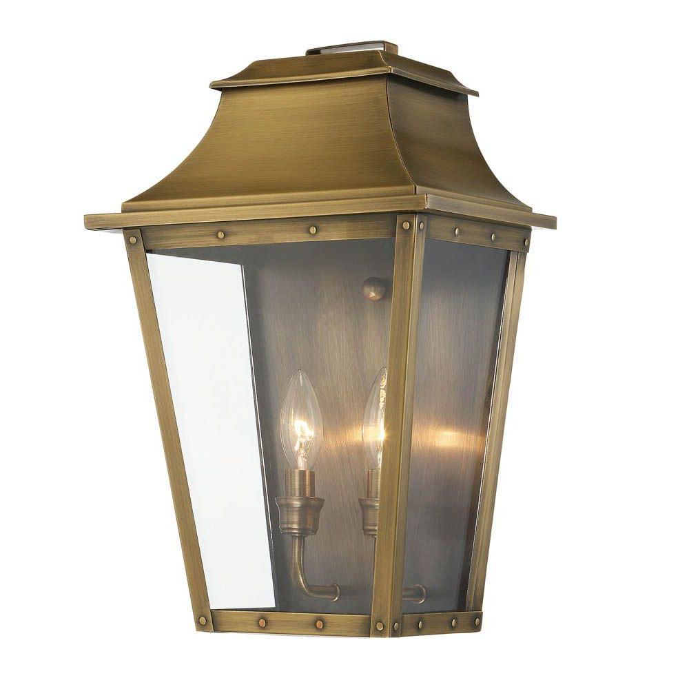 Acclaim Lighting Coventry Collection 2 Light Aged Brass With Regard To Well Known Jaceton Black Outdoor Wall Lanterns (View 1 of 20)