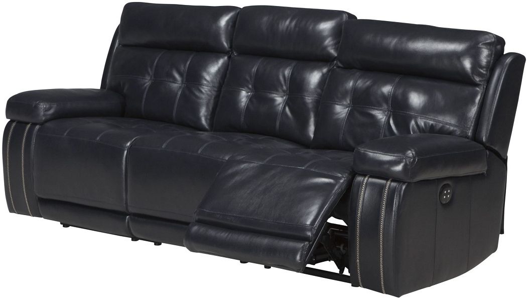 Bloutop Upholstered Sectional Sofas For 2018 Graford Collection 64703 Power Reclining Navy Blue Top (View 18 of 20)