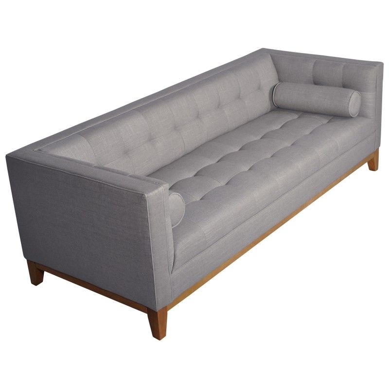 Calvin Fabric Sofa, 3 Seater, Cadet Grey Inside Most Current Calvin Concrete Gray Sofas (View 1 of 20)