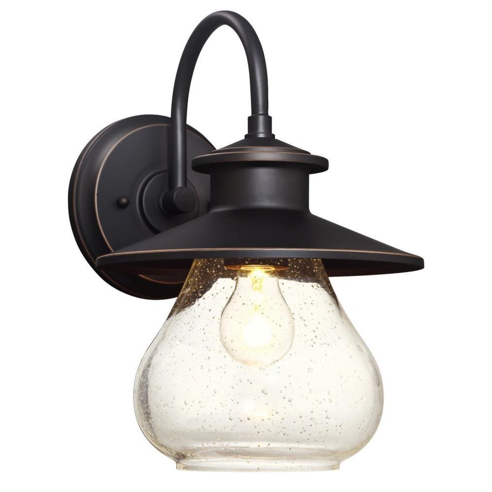 Cowhill Dark Bronze Wall Lanterns In Most Recent Westinghouse Delmont Oil Rubbed Bronze 1 Light With (View 11 of 20)