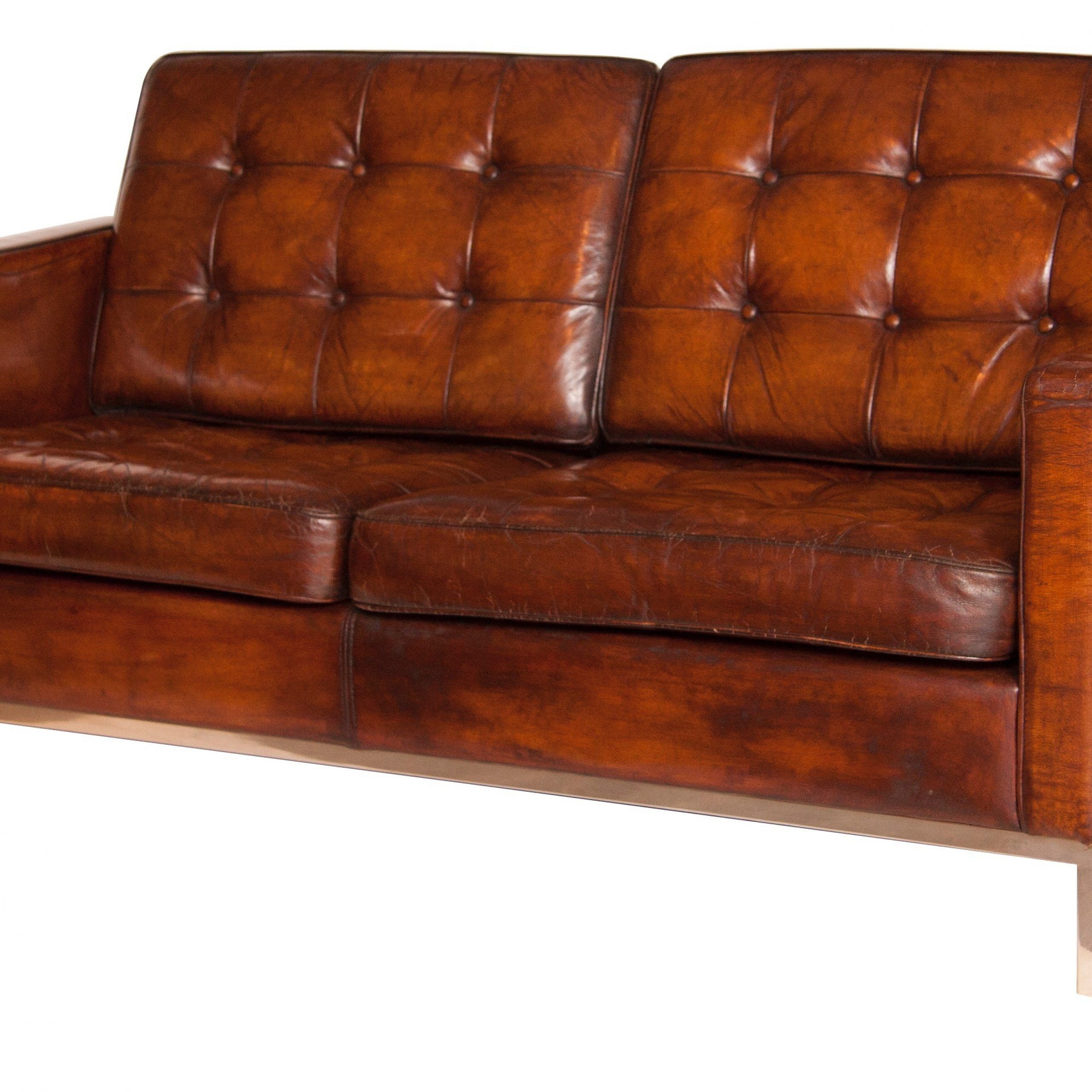 Famous Florence Mid Century Modern Right Sectional Sofas In Mid Century Brown Leather Sofa,florence Knoll –  (View 6 of 20)