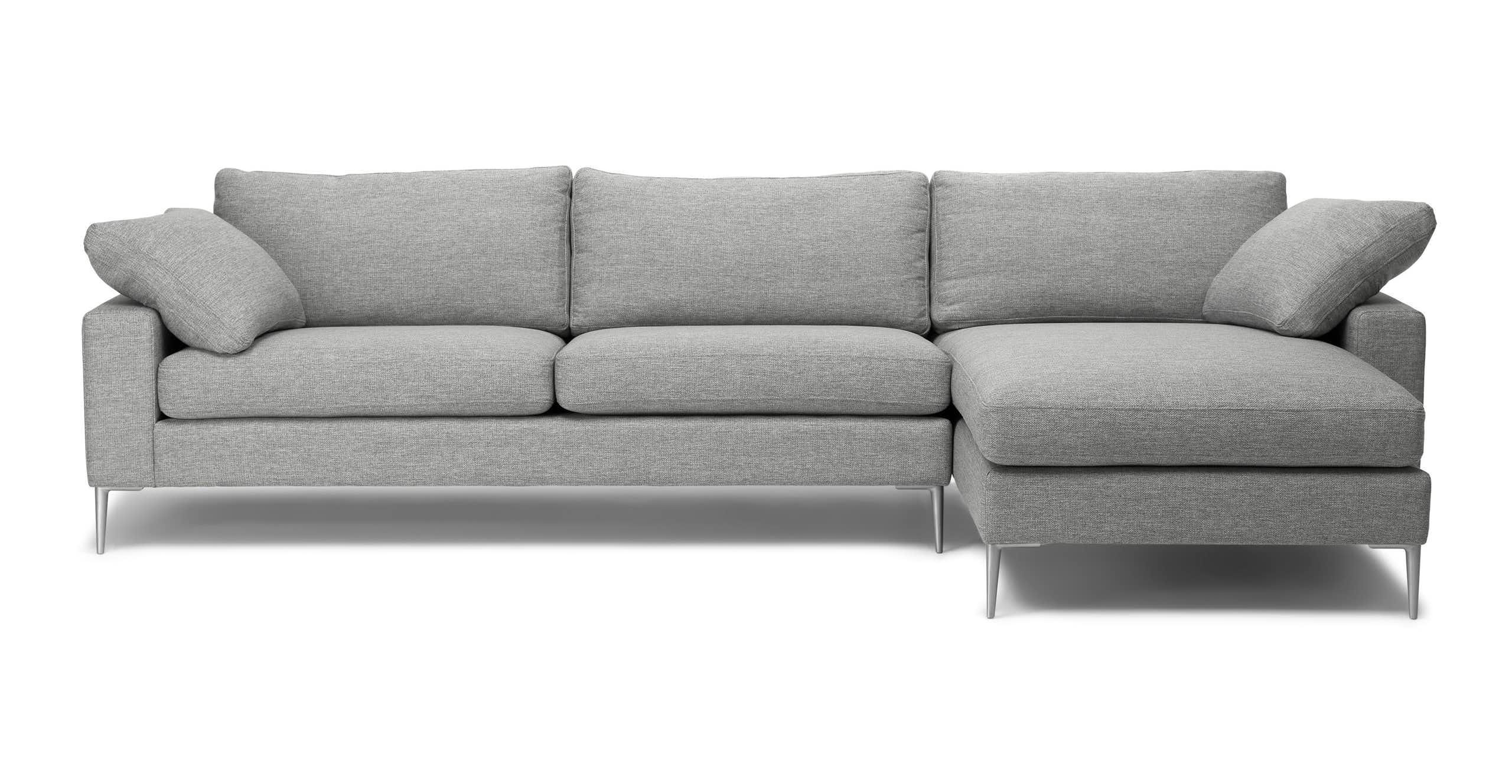Fashionable Nova Winter Gray Left Sectional Sofa (View 9 of 20)
