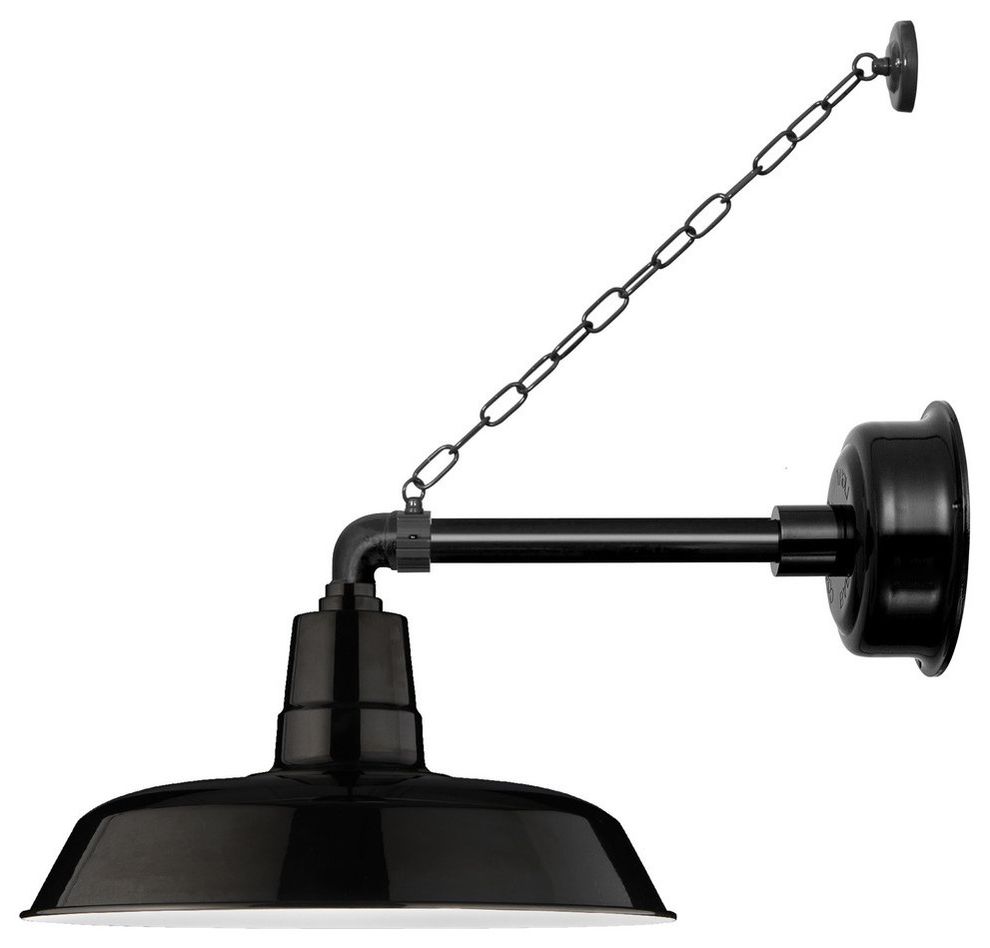 Fashionable Rickey Black Outdoor Barn Lights Throughout 12" Oldage Led Barn Light, Black With Metropolitan Arm (View 12 of 20)