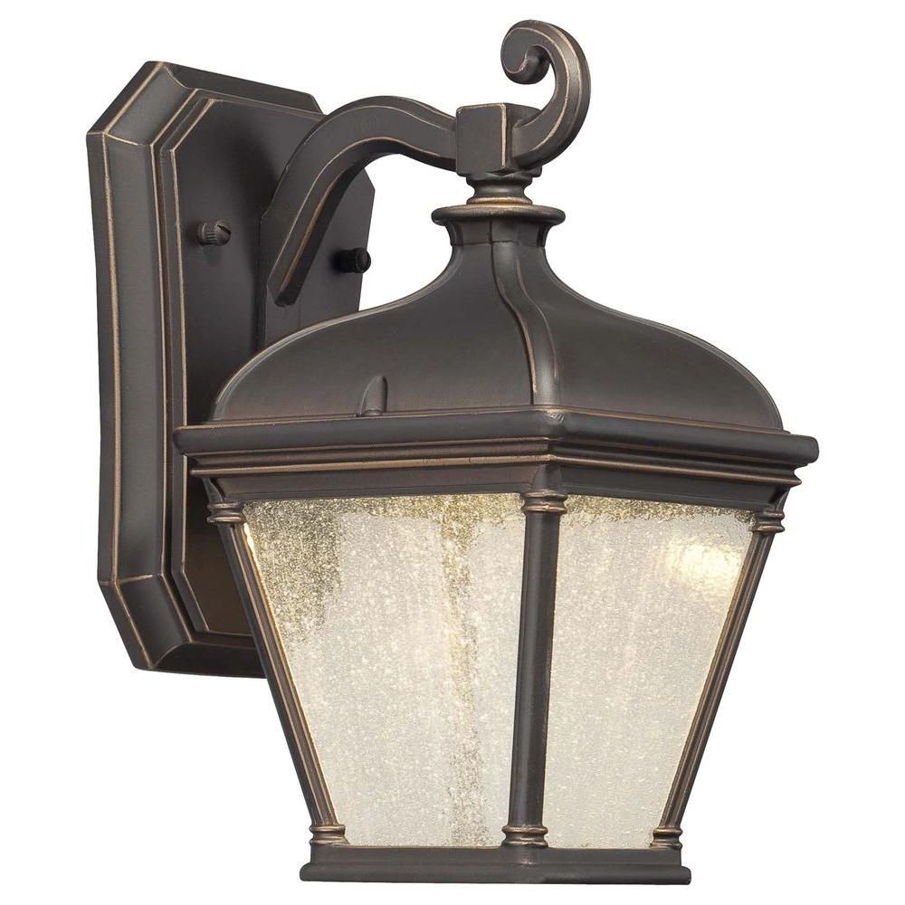 Favorite The Great Outdoorsminka Lavery Lauriston Manor 1 Light In Heinemann Rubbed Bronze Seeded Glass Outdoor Wall Lanterns (View 11 of 20)