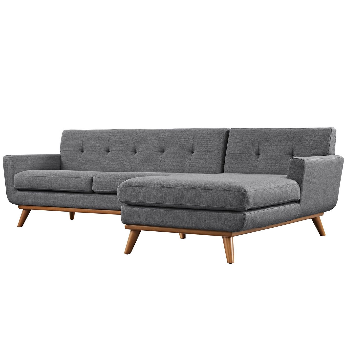 Florence Mid Century Modern Left Sectional Sofas Regarding Most Recently Released Mid Century Modern Engage Left Facing Sectional Sofa W (View 16 of 20)