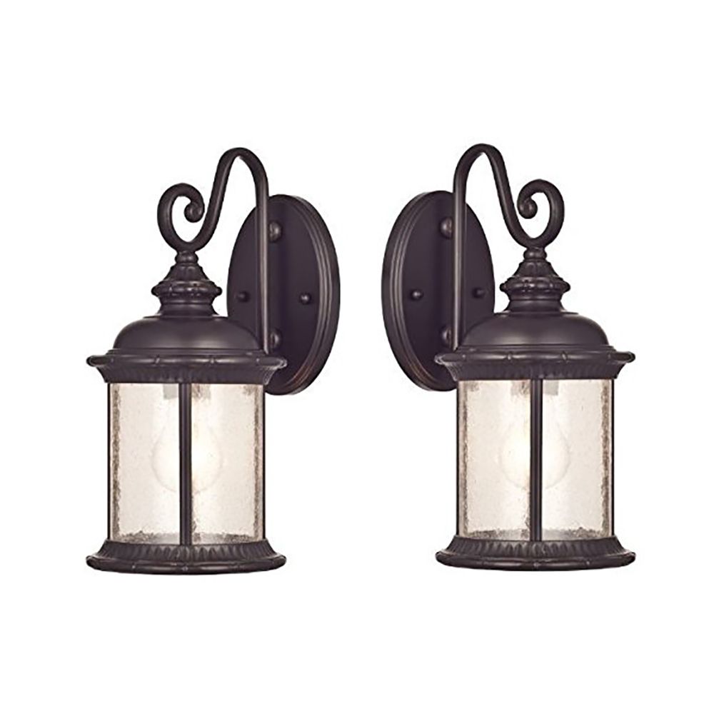 Heinemann Rubbed Bronze Seeded Glass Outdoor Wall Lanterns With Regard To Trendy Goodbulb 66972 6230600 New Haven One Light Exterior Wall (View 17 of 20)
