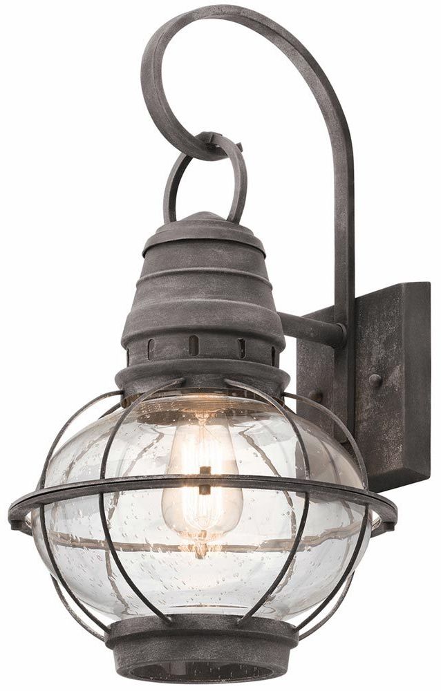 Kichler Bridge Point 1 Light Large Outdoor Wall Lantern With Most Popular Carner Outdoor Wall Lanterns (View 13 of 20)