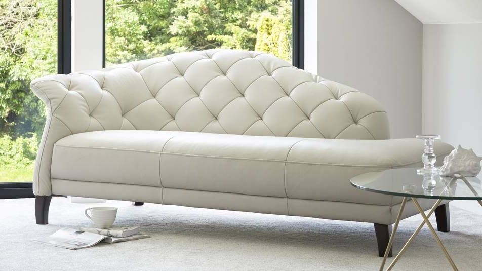 Luxe Modern 2 To 3 Seater Leather Chesterfield Sofa Intended For Well Known 4pc Crowningshield Contemporary Chaise Sectional Sofas (View 20 of 20)