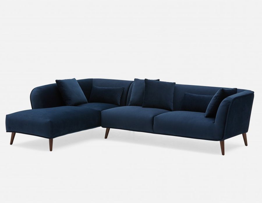 Most Up To Date Hannah Right Sectional Sofas Regarding Delano Midnight Right Facing Sectional Sofa (View 18 of 20)