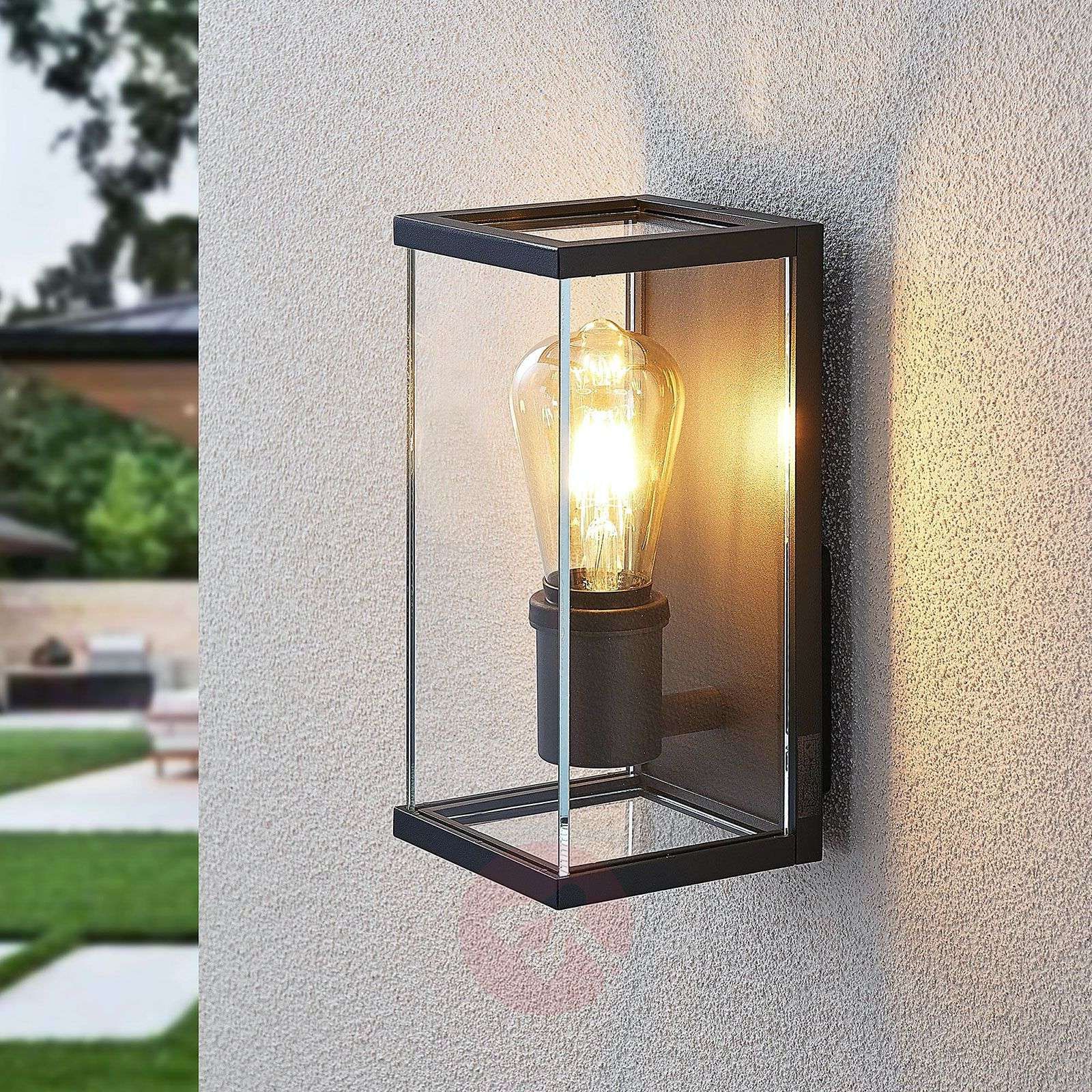 Most Up To Date Jaceton Black Outdoor Wall Lanterns Pertaining To Susanne Outdoor Wall Light, Angular, Glazed (View 4 of 20)