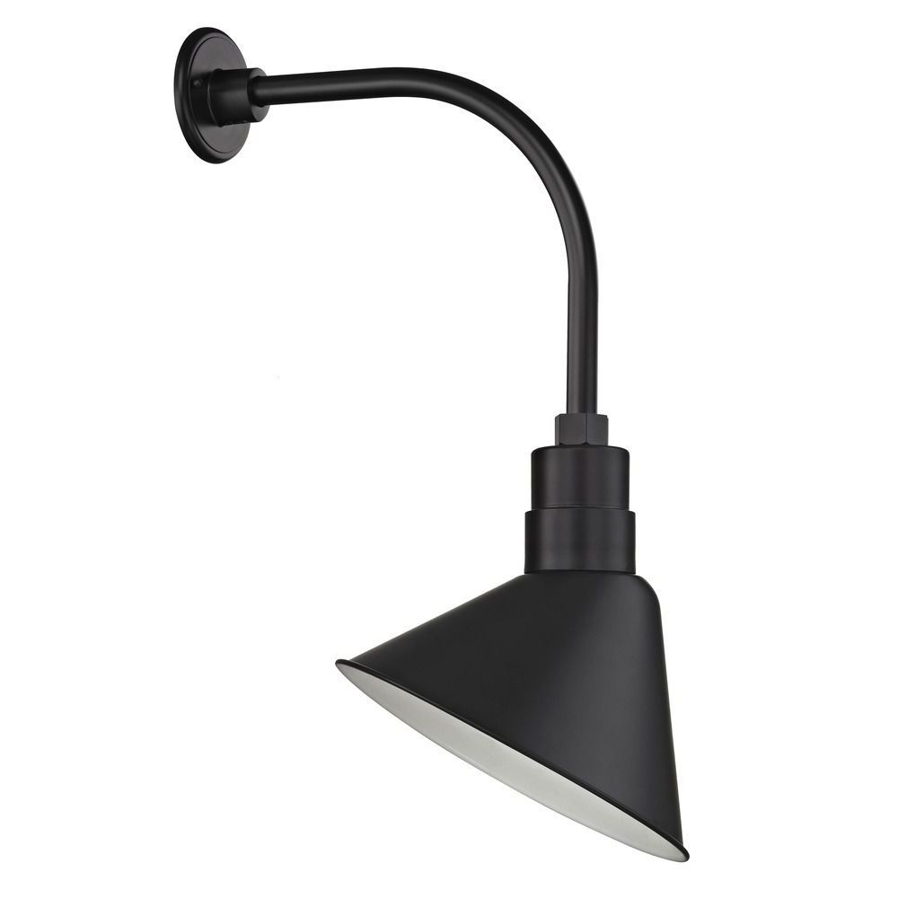 Newest Black Gooseneck Barn Light With  (View 8 of 20)