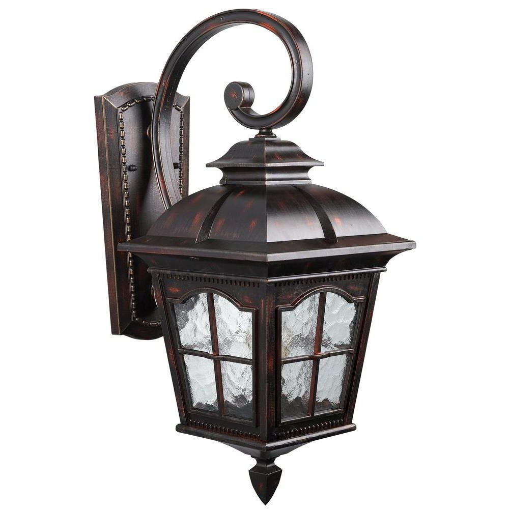 Newest Canarm Madison 1 Light Rustic Bronze Outdoor Wall Lantern Pertaining To Carner Outdoor Wall Lanterns (View 3 of 20)