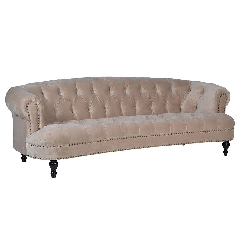 Popular Velvet 3 Seater Buttoned Sofa (View 17 of 20)