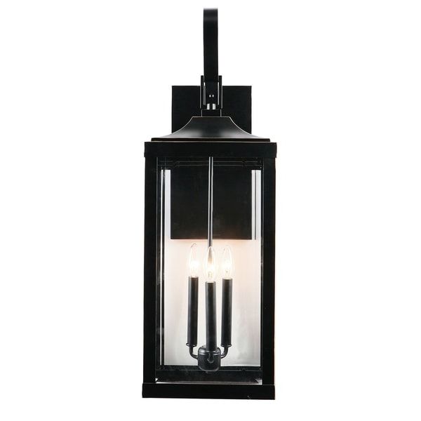 Shop 3 Light Outdoor Wall Lantern In Imperial Black – Free In Newest Borde Black Outdoor Wall Lanterns (View 13 of 20)
