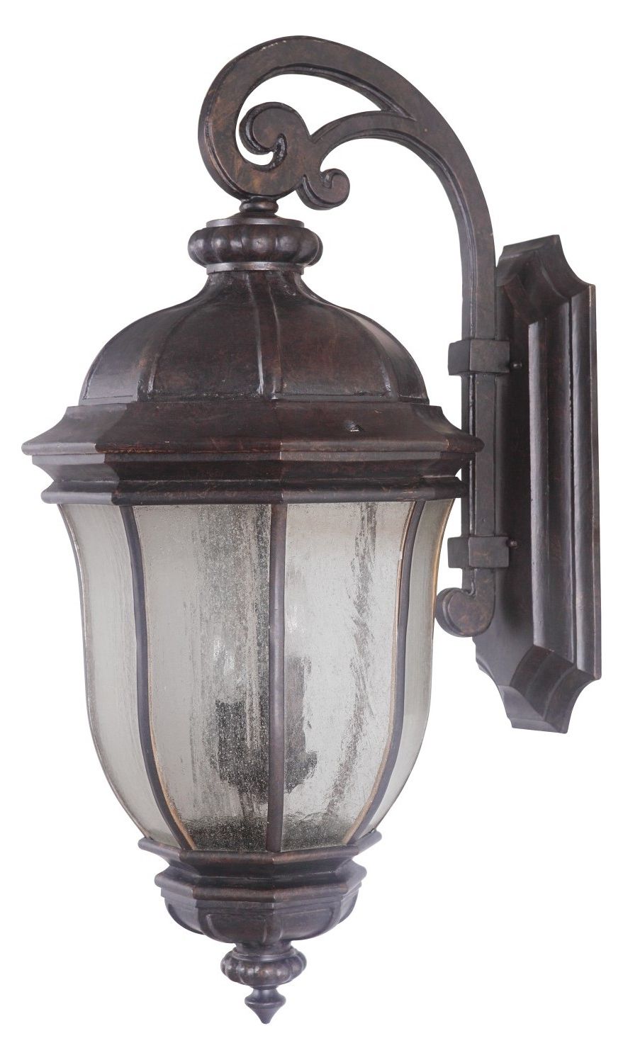 Tangier Dark Bronze Wall Lanterns For Most Recent Craftmade Wall Lantern With Seeded Glass Shades, Peruvian (View 17 of 20)