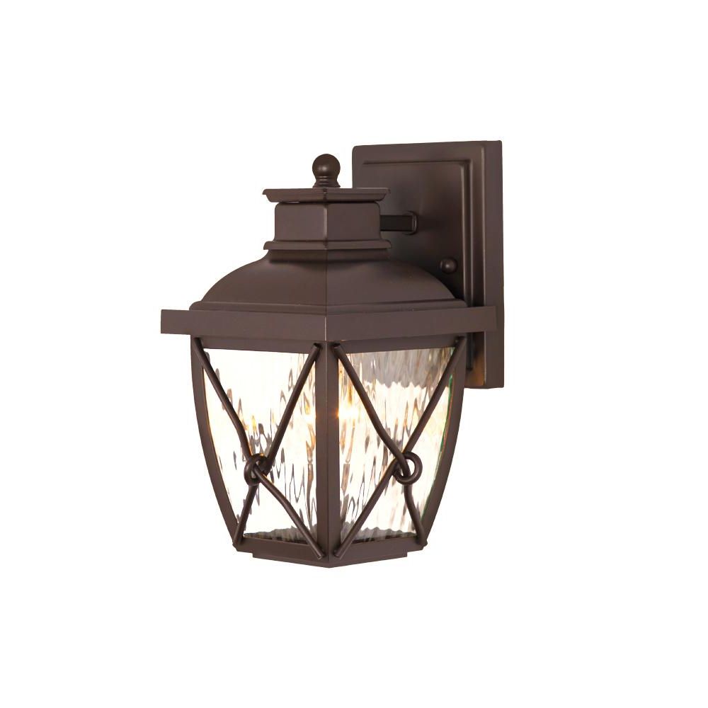 Tilley Olde Bronze Water Glass Outdoor Wall Lanterns With Regard To Most Up To Date Home Decorators Collection Springbrook 9.75 In (View 5 of 20)