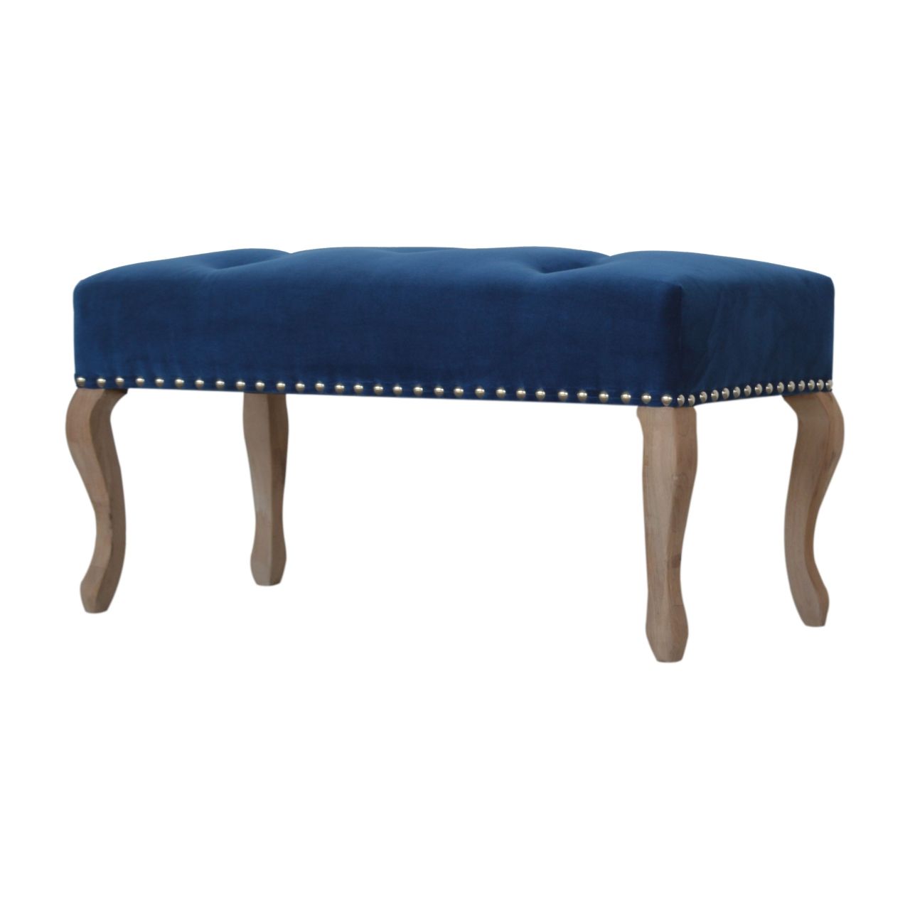 Well Known Artisan Blue Sofas With Regard To Wholesale French Style Royal Blue Velvet Bench, Dropship (View 14 of 20)
