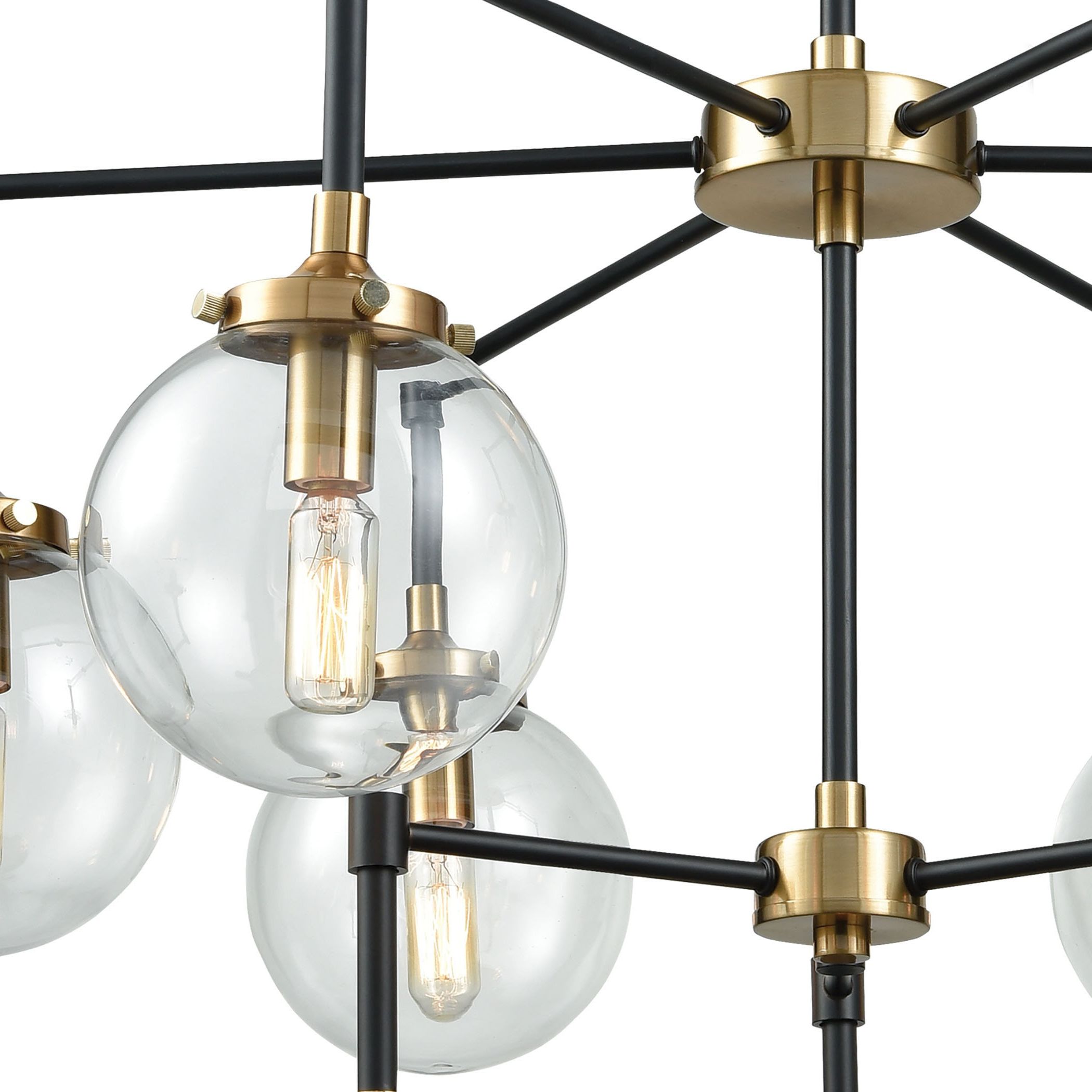 Well Known Elk Lighting Boudreaux 9 Light Chandelier In Matte Black Intended For Rickey Matte Antique Black Wall Lanterns (View 16 of 20)